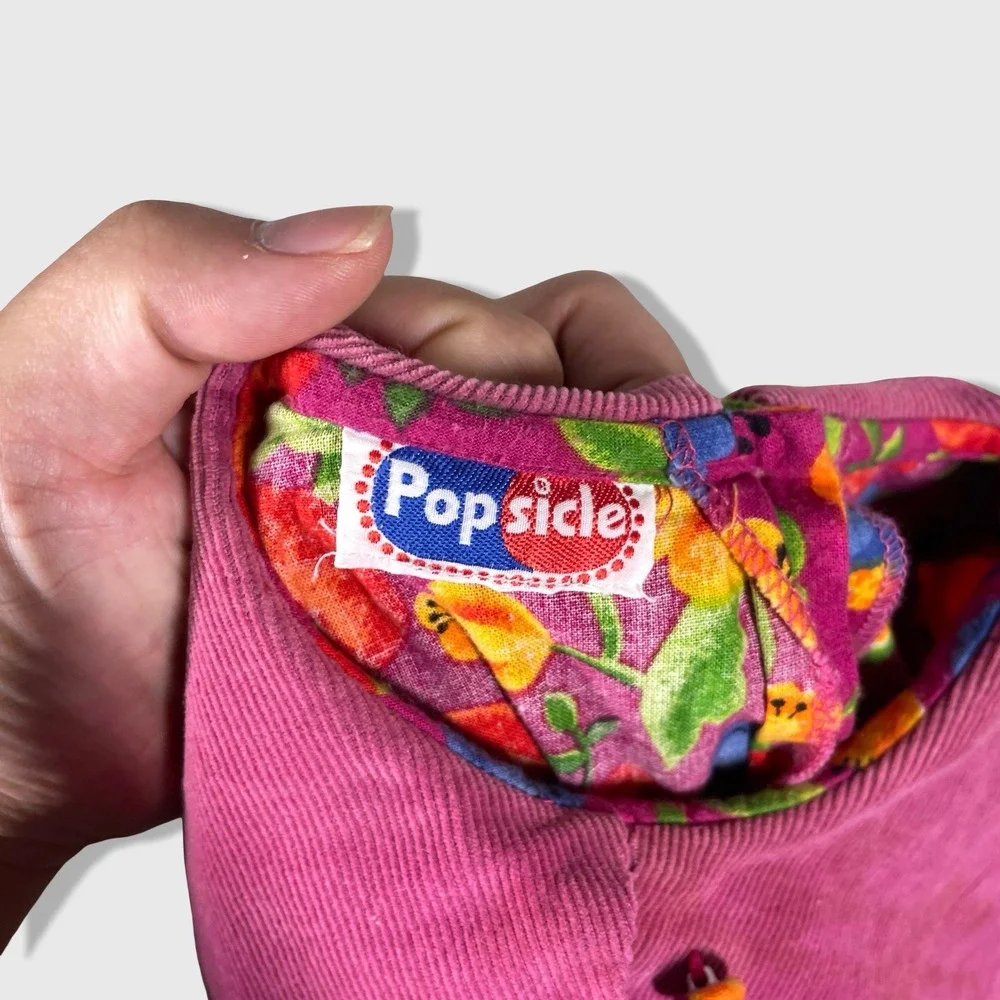 Popsicle Floral Dress Kids 3T Pink Vintage Cottagecore Eclectic Retro Boho